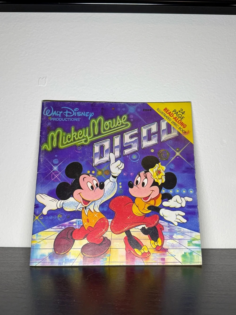 Vintage 1970s Disney Mickey Mouse Disco 24 Page Read Along Book